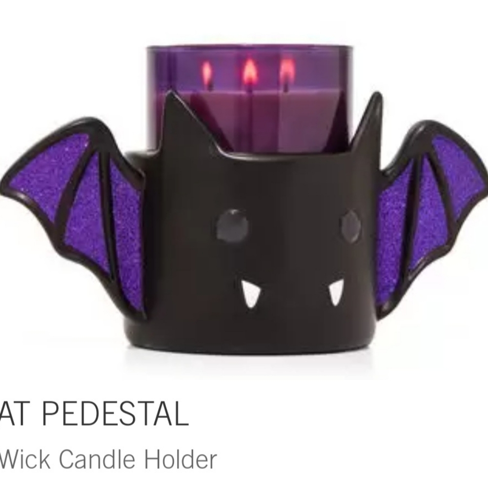 Bath And Body Works halloween bat 3 wick candle holder